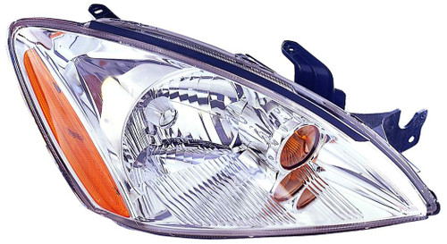 HEAD LAMP LH CHROME BEZEL EXCLUDE RALLIART REPLACEMENT FOR MITSUBISHI LANCER 2005 PARTSLINK NUMBER MI2503136
