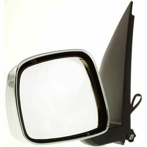 DOOR MIRROR LH POWER EXTENDED CAB LE CHROME REPLACEMENT FOR NISSAN FRONTIER PICKUP 2005 PARTSLINK NUMBER NI1320170