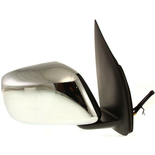 DOOR MIRROR RH POWER EXTENDED CAB LE CHROME REPLACEMENT FOR NISSAN FRONTIER PICKUP 2005 PARTSLINK NUMBER NI1321170