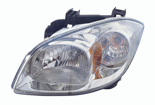 HEAD LAMP LH SMOKEY HOUSING W/BRKT/ CLEAR LENS HQ REPLACEMENT FOR PONTIAC G5 2008 PARTSLINK NUMBER  GM2502282