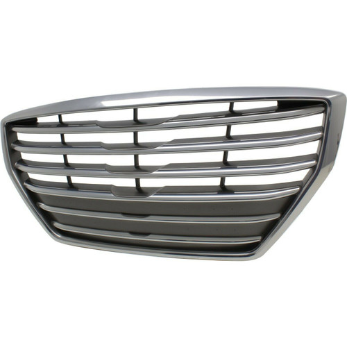 GRILLE CHROME SILVER/SATIN W/O ADAPTIVE CRUISE   REPLACEMENT FOR HYUNDAI GENESIS SEDAN 2015 PARTSLINK NUMBER  HY1200191