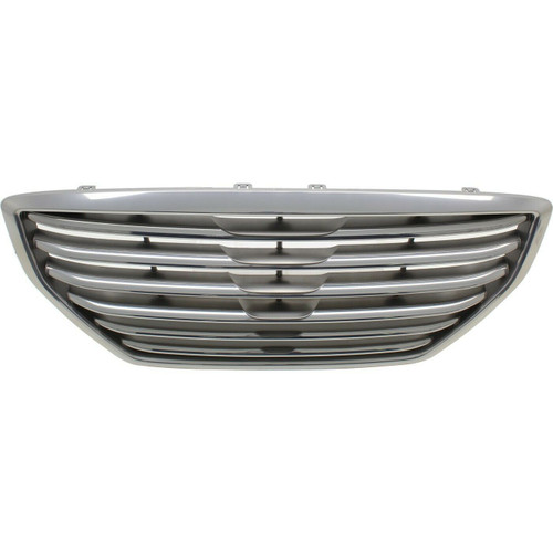 GRILLE CHROME SILVER/SATIN W/O ADAPTIVE CRUISE   REPLACEMENT FOR HYUNDAI GENESIS SEDAN 2015 PARTSLINK NUMBER  HY1200191