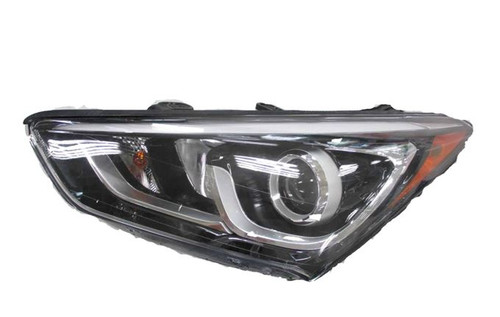 HEAD LAMP LH HALOGEN SPORT MODEL PROJECTOR TYPE W/LED ACCENT CAPA  REPLACEMENT FOR HYUNDAI SANTA FE SPORTS 2015 PARTSLINK NUMBER  HY2502205C