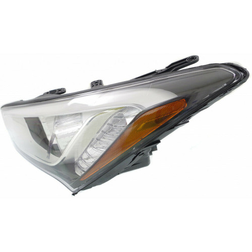 HEAD LAMP LH HALOGEN SPORTS BLACK BEZEL CAPA  REPLACEMENT FOR HYUNDAI SANTA FE SPORTS 2015 PARTSLINK NUMBER  HY2502169C