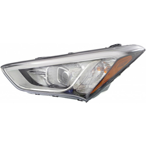 HEAD LAMP LH HALOGEN SPORTS BLACK BEZEL CAPA  REPLACEMENT FOR HYUNDAI SANTA FE SPORTS 2015 PARTSLINK NUMBER  HY2502169C