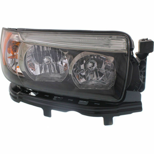 HEAD LAMP RH W/SPORT PKG (BLACK) HQ REPLACEMENT FOR SUBARU FORESTER 2008 PARTSLINK NUMBER  SU2503135