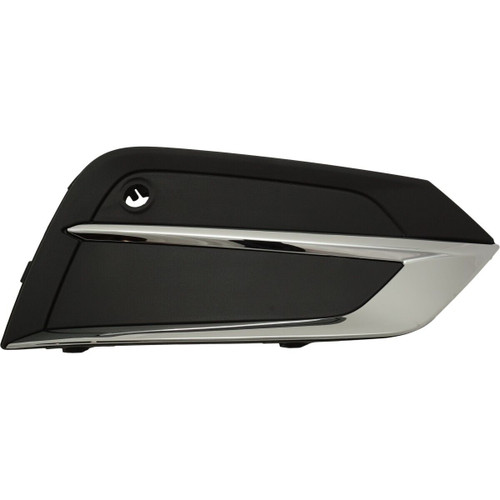 FOG LAMP COVER RH TEXTURED BLACK W/CHROME MOLDING STRIP      REPLACEMENT FOR VOLVO XC60 2019 PARTSLINK NUMBER VO1039111