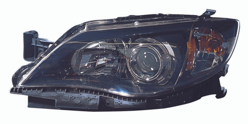 HEAD LAMP LH BLACK HALOGEN CAPA REPLACEMENT FOR SUBARU OUTBACK IMPREZA 2008 PARTSLINK NUMBER  SU2502125C