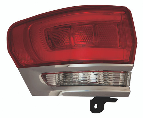 TAIL LAMP LH CHROME TRIM EXCLUDE SRT-8 HQ  REPLACEMENT FOR JEEP GRAND CHEROKEE 2015 PARTSLINK NUMBER  CH2804106