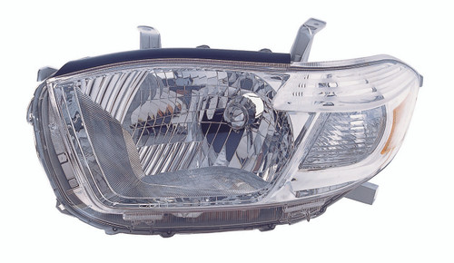 HEAD LAMP LH JAPAN BUILT BASE-LTD-SE MODELS CAPA REPLACEMENT FOR TOYOTA HIGHLANDER 2008 PARTSLINK NUMBER  TO2502176C