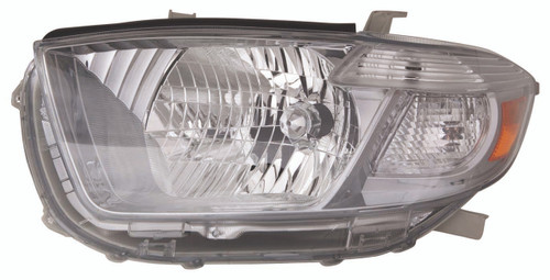 HEAD LAMP LH SPORT MODEL W/SMOKED LENS HQ REPLACEMENT FOR TOYOTA HIGHLANDER 2008 PARTSLINK NUMBER  TO2502177