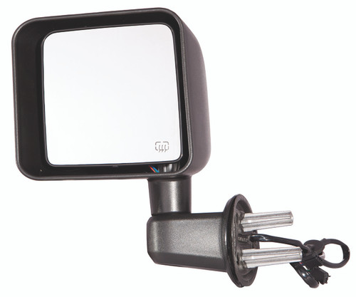 DOOR MIRROR LH POWER HEATED NON FOLDABLE TEXTURE BLACK  REPLACEMENT FOR JEEP WRANGLER 2015 PARTSLINK NUMBER  CH1320390