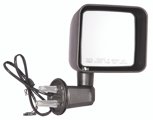 DOOR MIRROR RH POWER HEATED NON FOLDABLE TEXTURED BLACK  REPLACEMENT FOR JEEP WRANGLER 2015 PARTSLINK NUMBER  CH1321390
