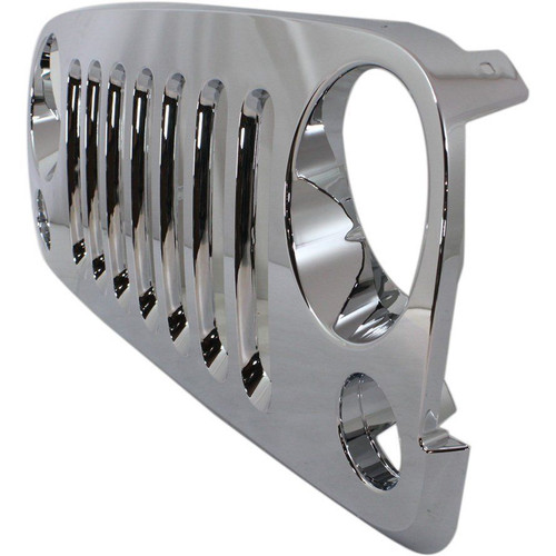 GRILLE ALL CHROME  REPLACEMENT FOR JEEP WRANGLER 2015 PARTSLINK NUMBER  CH1200328