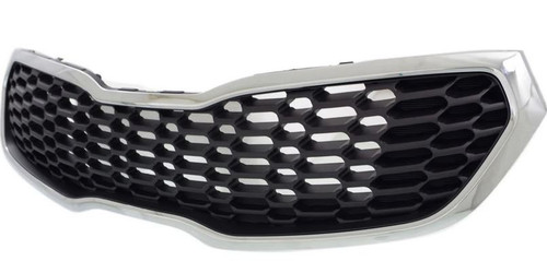 GRILLE PAINTED DARK SILVER W/CHROME MOULDING FOR EX  REPLACEMENT FOR KIA FORTE 2015 PARTSLINK NUMBER  KI1200156