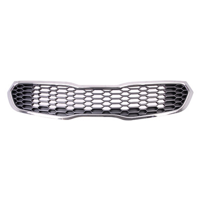 GRILLE PAINTED DARK SILVER W/CHROME MOULDING FOR EX  REPLACEMENT FOR KIA FORTE (5-DOOR HBACK) 2015 PARTSLINK NUMBER  KI1200156