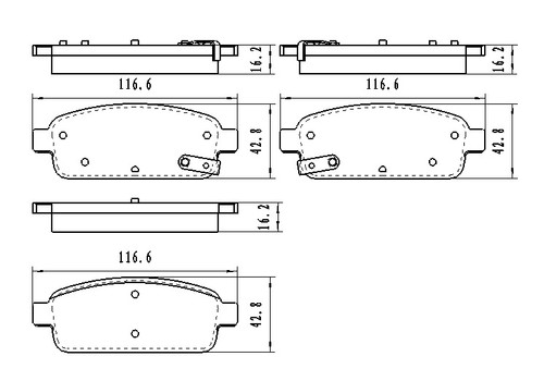 BRAKE PADS SET RR CERAMIC   REPLACEMENT FOR BUICK ENCORE (BUICK) 2013 PARTSLINK NUMBER     D1468