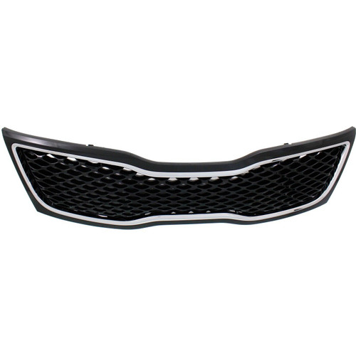 GRILLE PAINTED BLACK W/CHROME MOULDING USA BUILT LX/EX  REPLACEMENT FOR KIA OPTIMA 2015 PARTSLINK NUMBER  KI1200163
