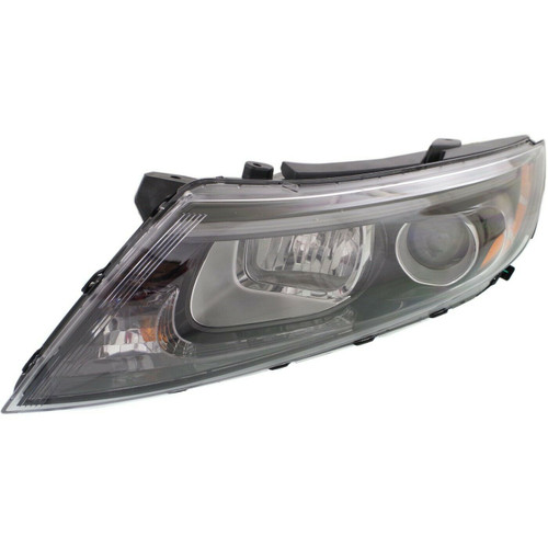 HEAD LAMP LH HALOGEN BLACK BEZEL W/O LED USA BUILT EX/LX CAPA  REPLACEMENT FOR KIA OPTIMA 2015 PARTSLINK NUMBER  	KI2502175C