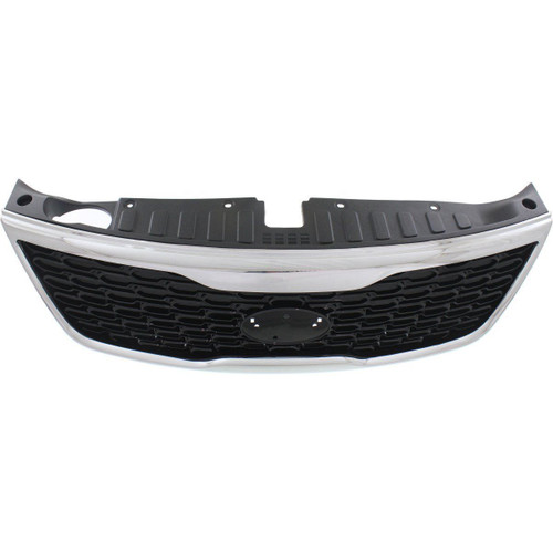 GRILLE PAINTED BLACK W/CHROME MOULDING  REPLACEMENT FOR KIA SORENTO 2015 PARTSLINK NUMBER  KI1200155