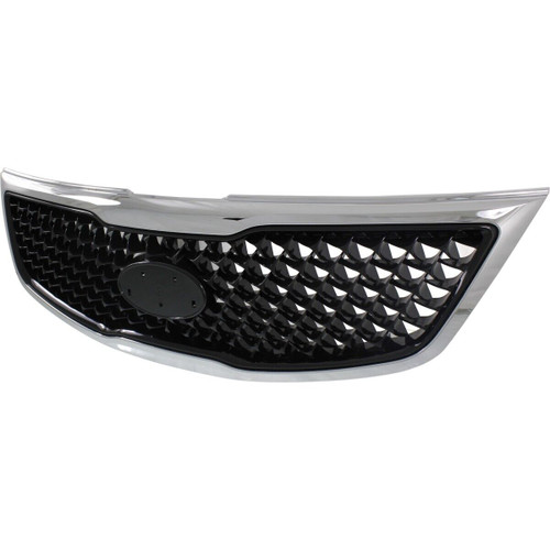 GRILLE W/CHROME MOULDING 2.4L PAINTED BLACK  REPLACEMENT FOR KIA SPORTAGE 2015 PARTSLINK NUMBER  KI1200162