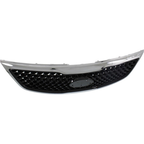 GRILLE W/CHROME MOULDING 2.4L PAINTED BLACK  REPLACEMENT FOR KIA SPORTAGE 2015 PARTSLINK NUMBER  KI1200162