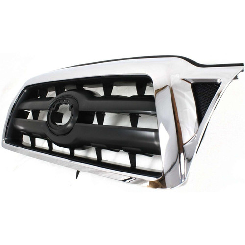 GRILLE CHROME/BLACK REPLACEMENT FOR TOYOTA TACOMA PICKUP 2WD 2008 PARTSLINK NUMBER  TO1200268