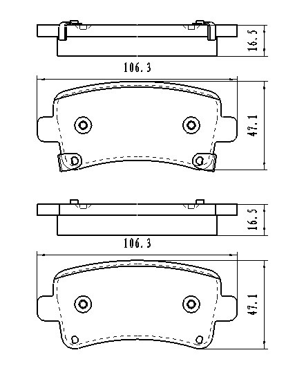BRAKE PADS SET RR CERAMIC   REPLACEMENT FOR CADILLAC XTS 2013 PARTSLINK NUMBER  	D1430