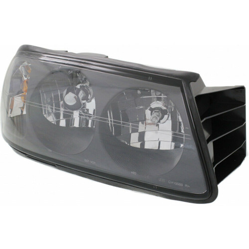 HEAD LAMP RH BLACK BEZEL W/CENTER BULB SHIELD TO FEB 5TH 2004 HQ REPLACEMENT FOR CHEVROLET IMPALA 2000 PARTSLINK NUMBER  GM2503201