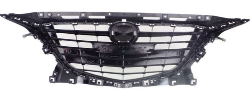 GRILLE BLACK GLOSSY BLACK INSERT W/O ADAPTIVE CRUISE  REPLACEMENT FOR MAZDA MAZDA 3 2015 PARTSLINK NUMBER  MA1200196