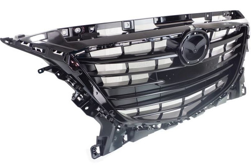GRILLE BLACK GLOSSY BLACK INSERT W/O ADAPTIVE CRUISE  REPLACEMENT FOR MAZDA MAZDA 3 SPORT (CANADA) 2015 PARTSLINK NUMBER  MA1200196