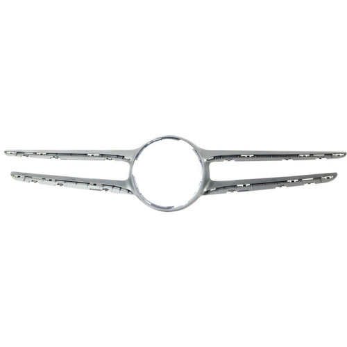GRILLE MOULDING W/O CAMERA HOLE W/MOULDING HOLE SILVER GRAY   REPLACEMENT FOR MERCEDES C300 2015 PARTSLINK NUMBER  MB1210115