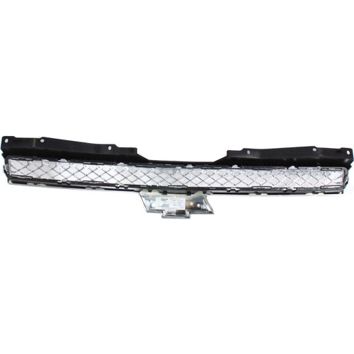 GRILLE UPPER CHROME W/BLACK FRAME     REPLACEMENT FOR CHEVROLET SUBURBAN 2013 PARTSLINK NUMBER  GM1200563
