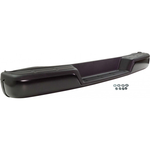 BUMPER RR ASSY BLACK W/O SENSOR W/BAR/ PAD TRUE MATCH TO 2003 UP COLOR/ FITS 18-25 W/O BLIND SPOT   REPLACEMENT FOR CHEVROLET VAN CHEVY EXPRESS 2013 PARTSLINK NUMBER   GM1103143