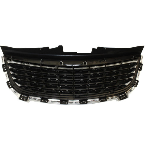 GRILLE MATTE-BLACK W/CHROME FRAME  REPLACEMENT FOR CHRYSLER TOWN AND COUNTRY 2013 PARTSLINK NUMBER  CH1200350