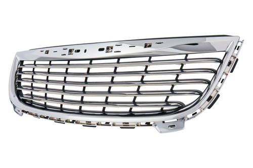 GRILLE MATTE-BLACK W/CHROME FRAME  REPLACEMENT FOR CHRYSLER TOWN AND COUNTRY 2013 PARTSLINK NUMBER  CH1200350