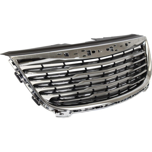 GRILLE MATTE-BLACK W/CHROME FRAME  REPLACEMENT FOR CHRYSLER TOWN AND COUNTRY 2013 PARTSLINK NUMBER  CH1200350