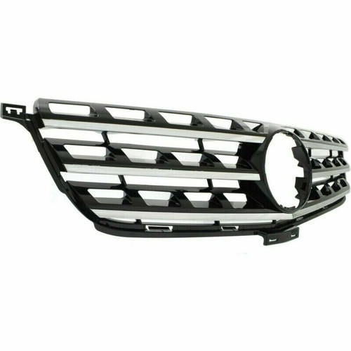 GRILLE BLACK W/CHROME MLDG W/O EMBLEM   REPLACEMENT FOR MERCEDES ML350 BLUETEC 2015 PARTSLINK NUMBER  	MB1200162