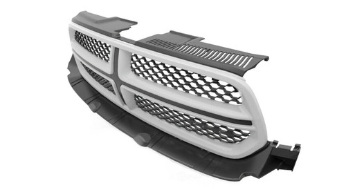 GRILLE MATTE DARK GRAY W/GRAY MLDG PTM   REPLACEMENT FOR DODGE DURANGO 2013 PARTSLINK NUMBER  CH1200359