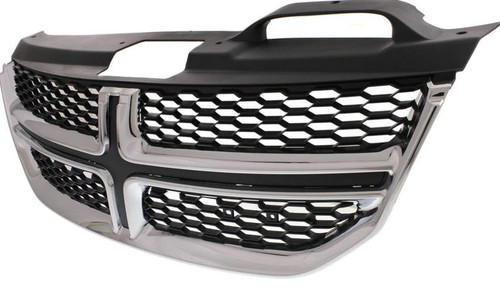 GRILLE CHROME FRAME W/BLACK INSERT REPLACEMENT FOR DODGE JOURNEY 2013 PARTSLINK NUMBER CH1200362 GRILLE CHROME FRAME W/BLACK INSERT REPLACEMENT FOR DODGE JOURNEY 2013 PARTSLINK NUMBER CH1200362