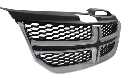 GRILLE CHROME FRAME W/BLACK INSERT REPLACEMENT FOR DODGE JOURNEY 2013 PARTSLINK NUMBER CH1200362 GRILLE CHROME FRAME W/BLACK INSERT REPLACEMENT FOR DODGE JOURNEY 2013 PARTSLINK NUMBER CH1200362