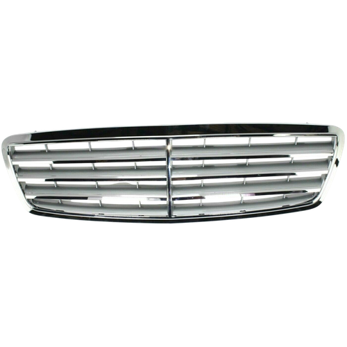 GRILLE CHROME/SILVER W/SPORT PKG (AVNGRD/ELGNS) REPLACEMENT FOR MERCEDES CL500 2000 PARTSLINK NUMBER  MB1200142