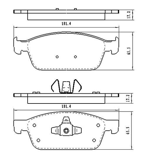 BRAKE PADS SET FR CERAMIC   REPLACEMENT FOR FORD ESCAPE 2013 PARTSLINK NUMBER  	D1645