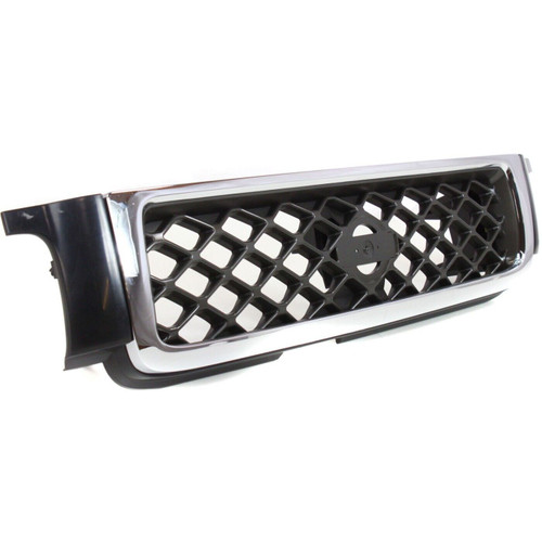 GRILLE SE MODEL CHROME/SILVER/CHARCOAL W/CHROME MOULDING REPLACEMENT FOR NISSAN PATHFINDER 2000 PARTSLINK NUMBER  NI1200188