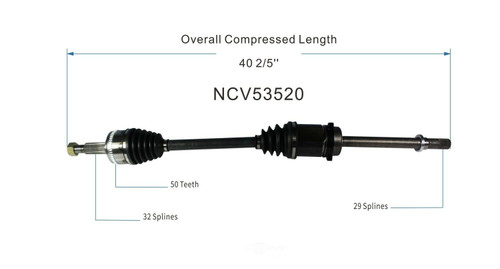 C V AXLE RH 80-4558 REPLACEMENT FOR NISSAN QUEST 2000 PARTSLINK NUMBER NCV53520 C V AXLE RH 80-4558 REPLACEMENT FOR NISSAN QUEST 2000 PARTSLINK NUMBER NCV53520