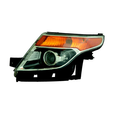 HEAD LAMP LH HALOGEN BASE/XLT/LTD MODELS W/O ADJUST HQ  REPLACEMENT FOR FORD EXPLORER LIMITED 2013 PARTSLINK NUMBER  FO2502301