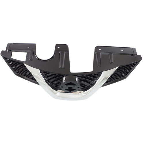 GRILLE PAINTED BLACK W/CHROME MOULDING W/CAMERA HOLE  REPLACEMENT FOR NISSAN ROGUE 2015 PARTSLINK NUMBER  NI1200259