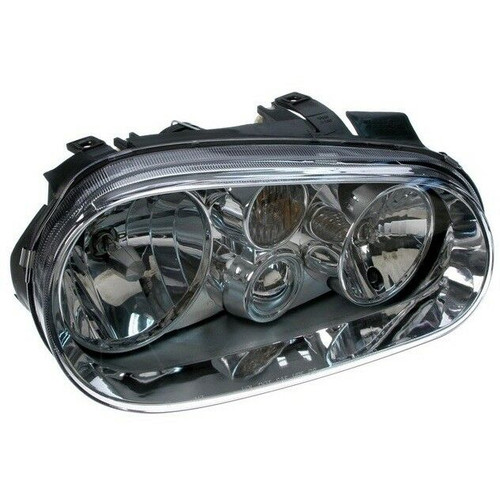 HEAD LAMP RH W/O FOG (CHROME BEZEL) HQ REPLACEMENT FOR VOLKSWAGEN CABRIO 2000 PARTSLINK NUMBER VW2503113 HEAD LAMP RH W/O FOG (CHROME BEZEL) HQ REPLACEMENT FOR VOLKSWAGEN CABRIO 2000 PARTSLINK NUMBER VW2503113