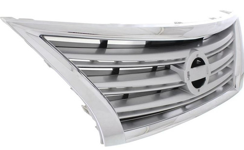 GRILLE CHROME/SILVER  REPLACEMENT FOR NISSAN SENTRA 2015 PARTSLINK NUMBER  NI1200252U