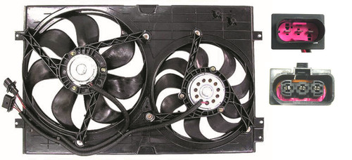 COOLING FAN ASSY 1.8/1.9/2.0L REPLACEMENT FOR  VOLKSWAGEN JETTA (TYPE 4) 2000 PARTSLINK NUMBER  VW3115103